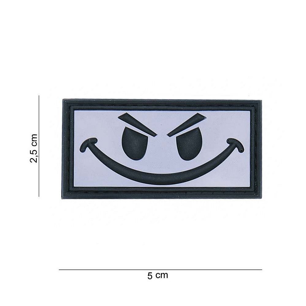 Nášivka PVC Evil smiley - bilá - 101. INC
