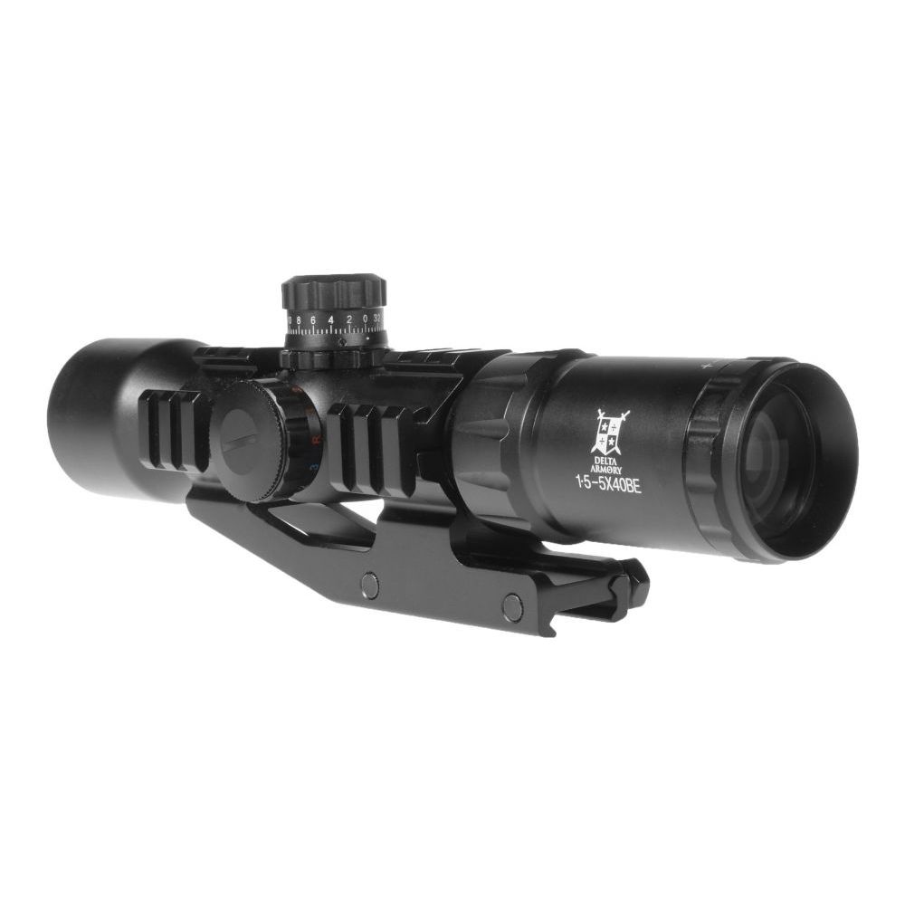 Puškohled 1.5-5x40BE s podsvíceným křížem (3 barvy) - Delta Armory 