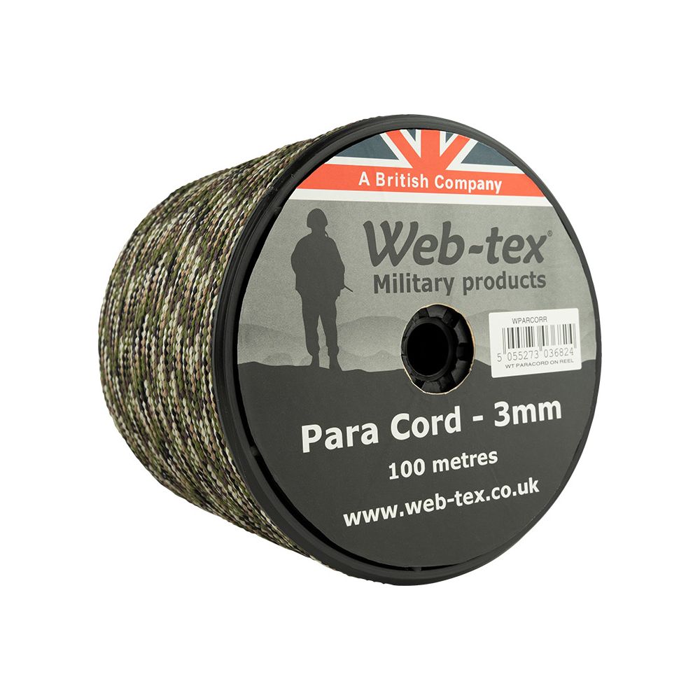 Paracordové lano - průměr 3mm - délka 100m - Web-tex
