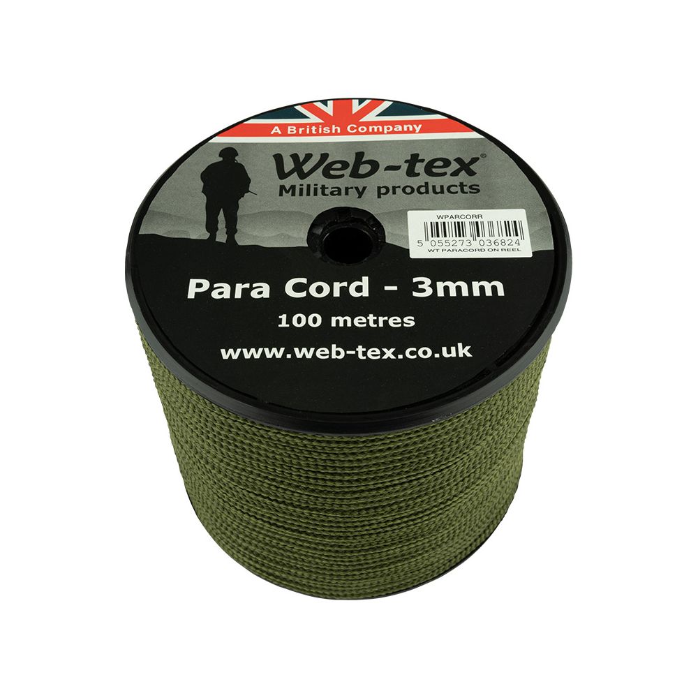 Paracordové lano - průměr 3mm - délka 100m - Web-tex