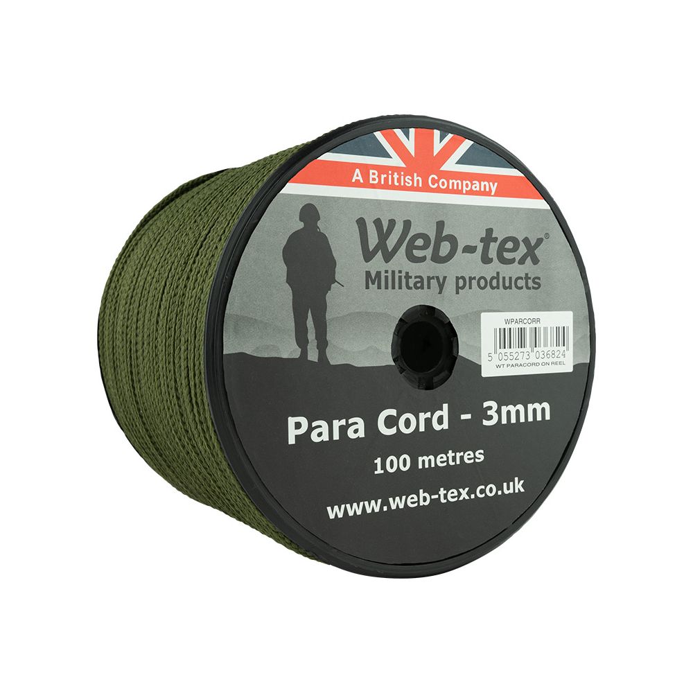 Paracordové lano - průměr 3mm - délka 100m - Web-tex