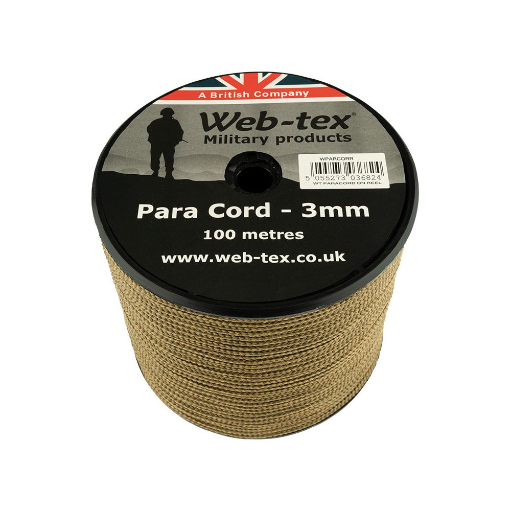 Paracordové lano - průměr 3mm - délka 100m - Web-tex