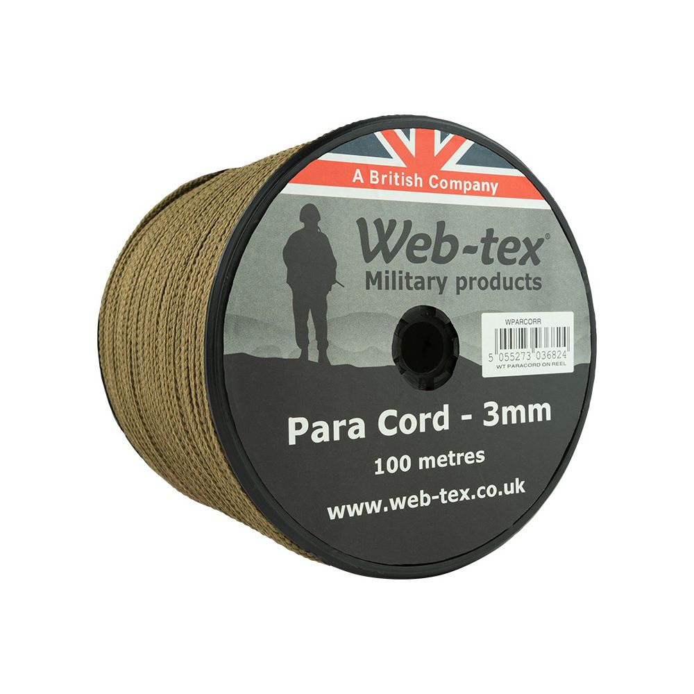 Paracordové lano - průměr 3mm - délka 100m - Web-tex