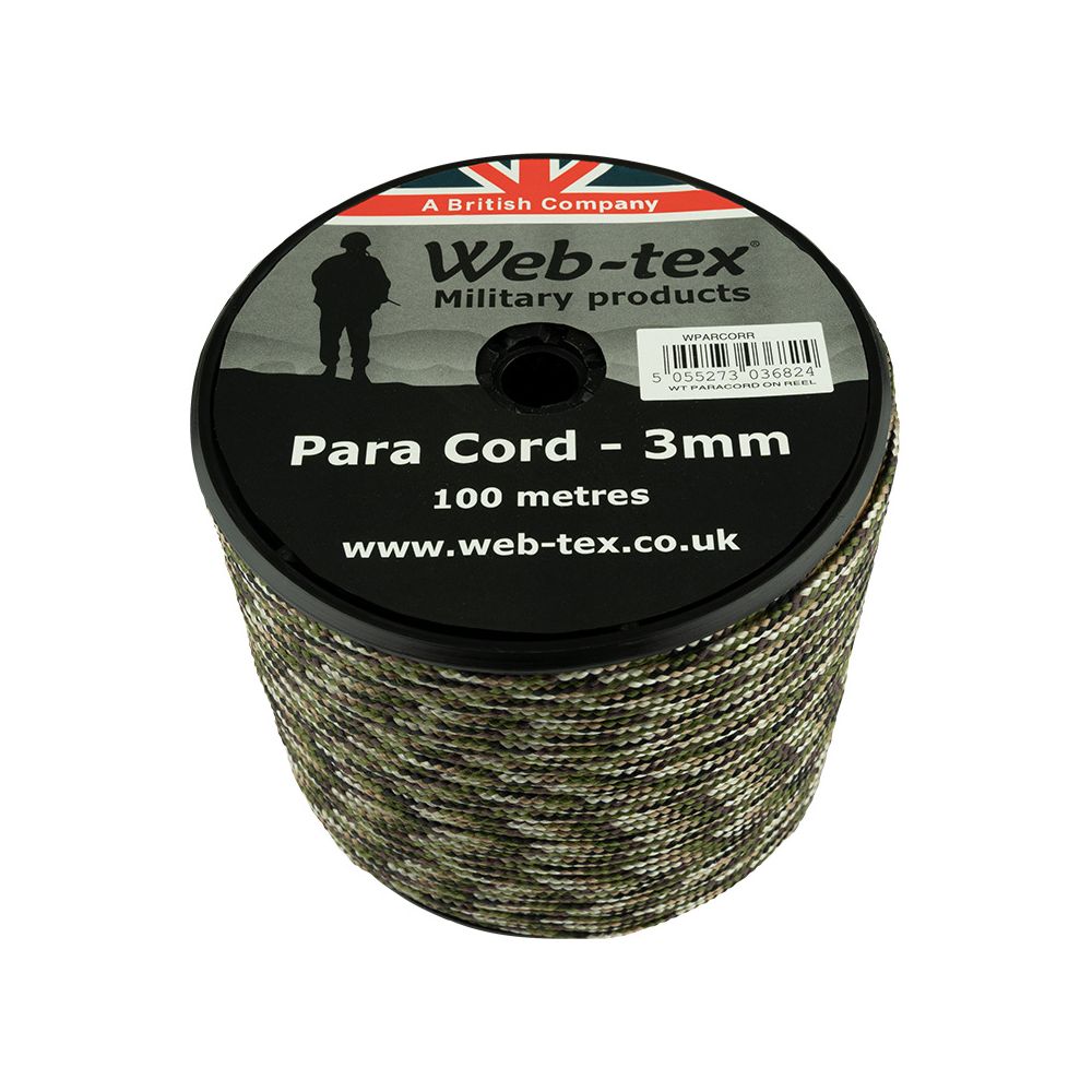Paracordové lano - průměr 3mm - délka 100m - Web-tex